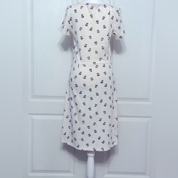 Boden Sweet Ballet Slipper Novelty Print A-Line Dress Size 8 Cream Red Pink - Picture 3 of 8
